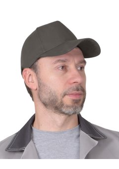 Кепка-бейсболка серая (пакет по 50 шт.,в упаковке 200 шт.)