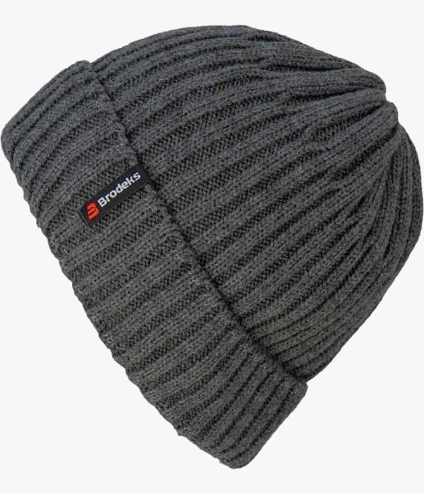 Шапка Brodeks fleece lining, тёмно-серый