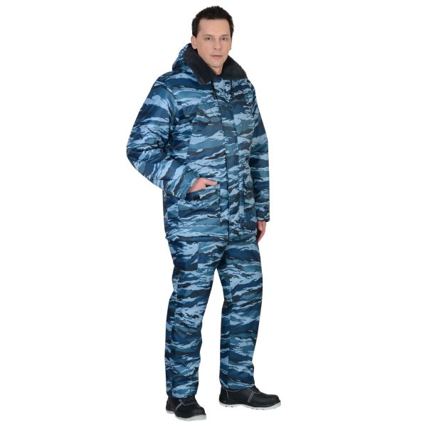 Костюм Сириус-Безопасность зимний, куртка, полукомбинезон, цвет КМФ Серый вихрь