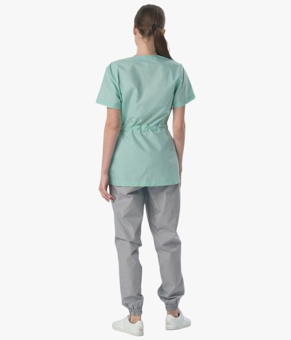 Костюм женский Симпл-001 (тк.Смесовая,120) MedLine, серый, мятный