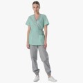 Костюм женский Симпл-001 (тк.Смесовая,120) MedLine, серый, мятный