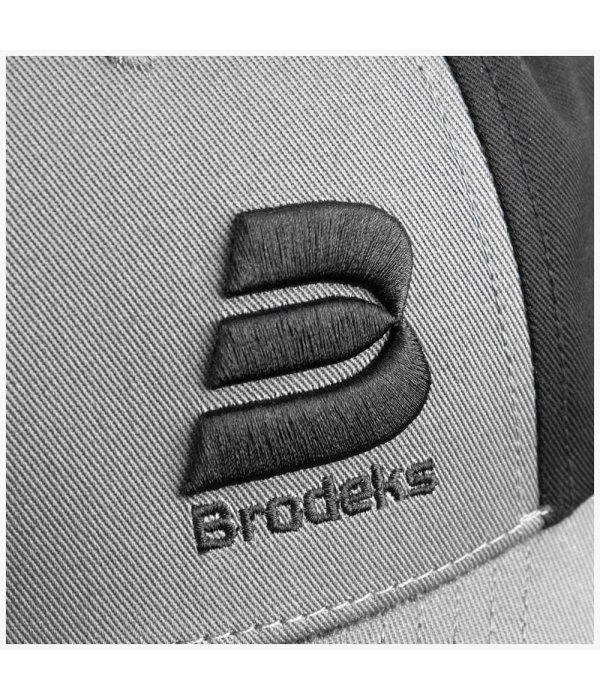 Бейсболка Brodeks KM130, серый, чёрный