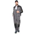 Костюм СИРИУС-АГАТ куртка, полукомбинезон, серый с черным, 260 г/м2, 65% ПЭ, 35% ХБ