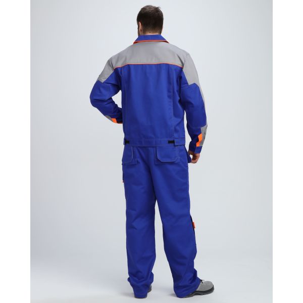 Костюм Союз-Профессионал-1 CH, ткань Смесовая, 240 г/м2, брюки, цвет васильковый, светло-серый, оранжевый