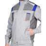 Костюм мужской "Сириус-Стан", куртка, полукомбинезон цвет светло-серый со средне-серым и васильковым