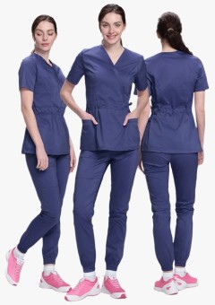 Костюм женский MedLine Оксана (тк.Стрейч,120), тёмно-синий
