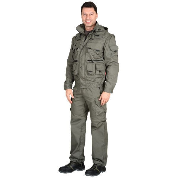 Костюм Сириус-Тигр, куртка, брюки, ткань Родос, 245 г/м2, цвет оливковый