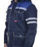 Костюм "Сириус-Лидер", куртка, полукомбинезон, цвет тёмно-синий с васильковым и молочным, СОП