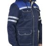 Костюм "Сириус-Лидер", куртка, полукомбинезон, цвет тёмно-синий с васильковым и молочным, СОП
