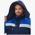 Костюм зимний мужской Сибер-Премиум СОП IMP (тк. Смесовая, 240 гр/м2) полукомбинезон, тёмно-синий, васильковый