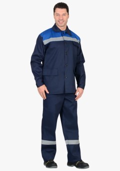 Костюм летний мужской Сириус-Производственник куртка, брюки 100% ХБ, пл. 210 гр/м2