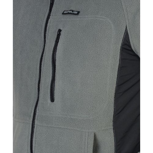 Куртка флисовая мужская "Сириус-Актив" серая, отделка чёрная
