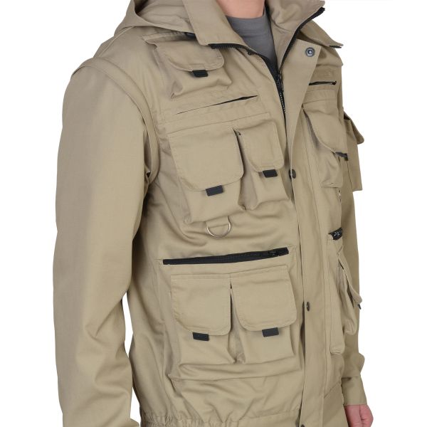 Костюм Сириус-Тигр, куртка, брюки, цвет песочный, ткань Родос, 245 г/м2