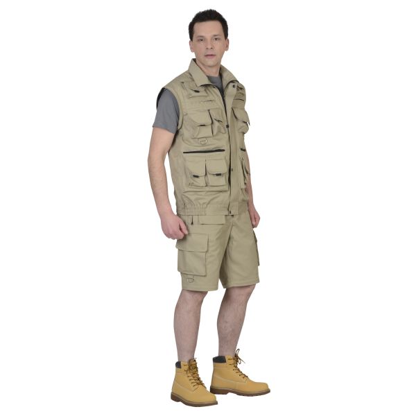 Костюм Сириус-Тигр, куртка, брюки, цвет песочный, ткань Родос, 245 г/м2