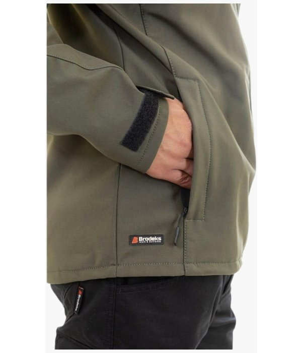 Куртка летняя мужская Софтшелл Brodeks KS207, хаки