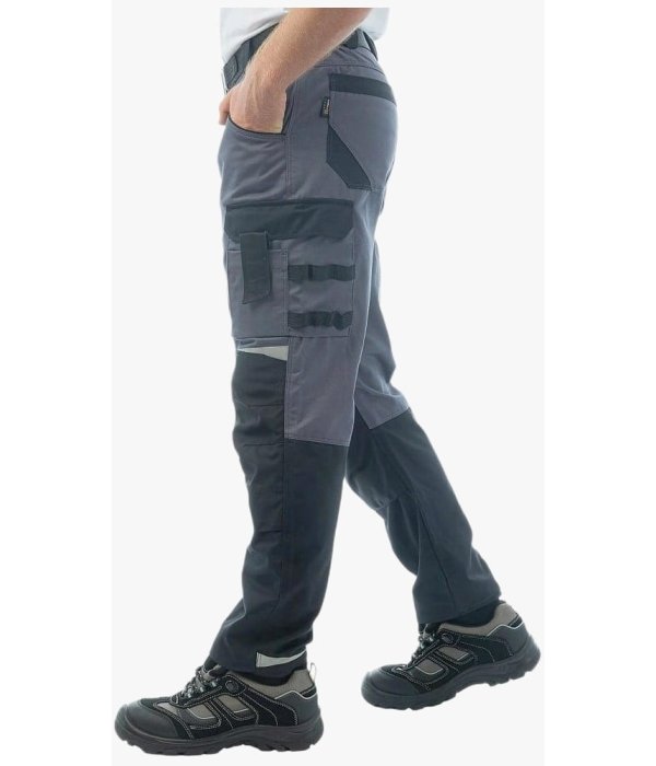 Брюки летние мужские Brodeks KS302-C, 100% хлопок, графит серый, чёрный
