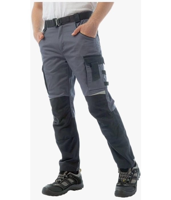 Брюки летние мужские Brodeks KS302-C, 100% хлопок, графит серый, чёрный