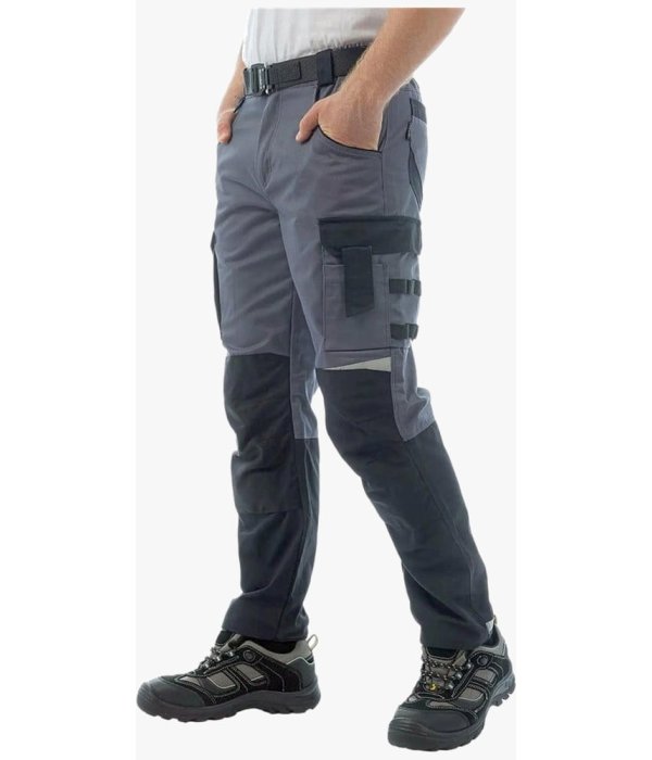 Брюки летние мужские Brodeks KS302-C, 100% хлопок, графит серый, чёрный