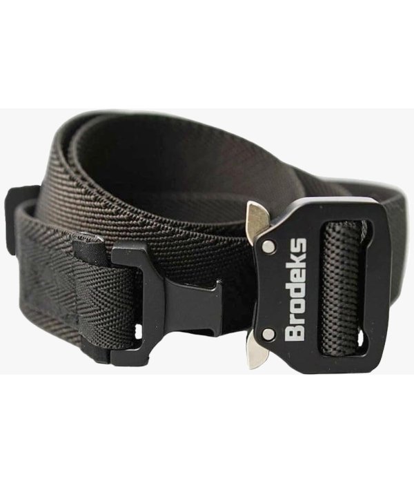 Ремень Brodeks KM102 + стрейч, чёрный, длина 117 см