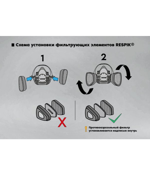 Комплект для защиты дыхания RESPIK® M800 A1P2 R