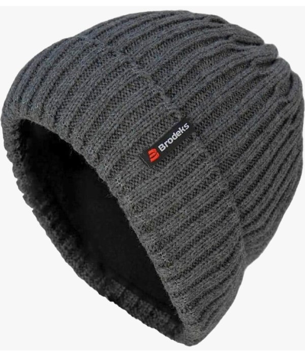 Шапка Brodeks fleece lining, тёмно-серый