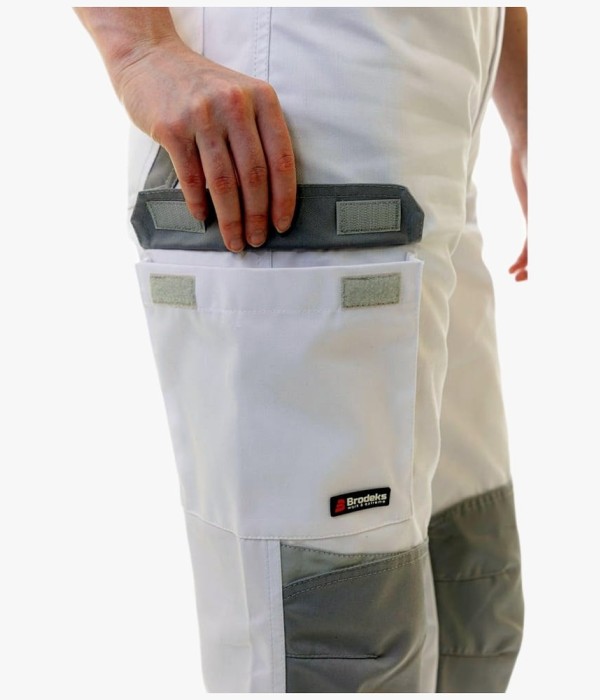 Брюки летние женские Brodeks KS328, белый, серый