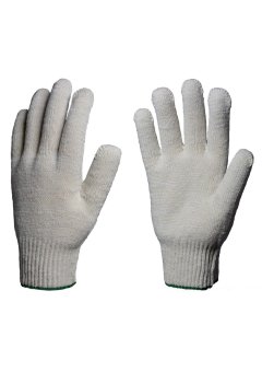 Перчатки х/б 10кл. ЛЮКС 42-44гр. 150текс, белые