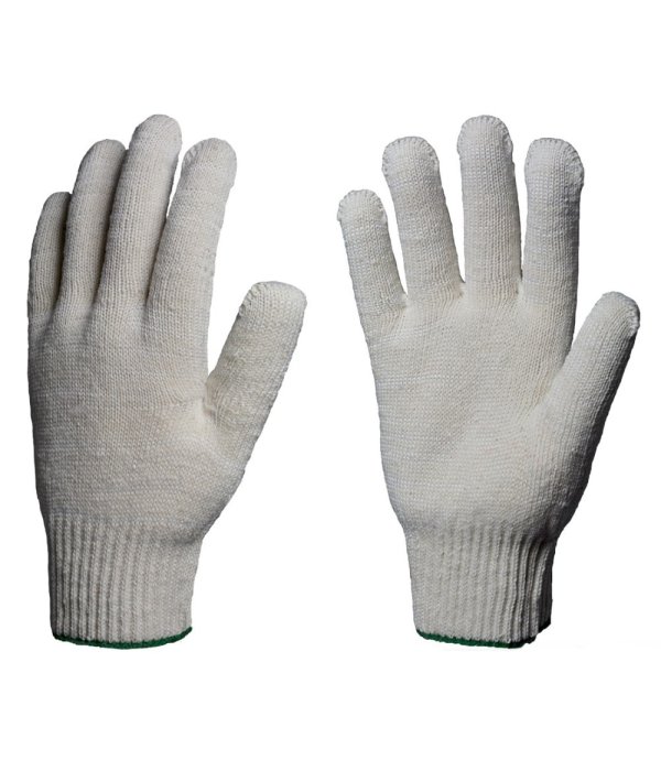 Перчатки х/б 10кл. ЛЮКС 42-44гр. 150текс, белые