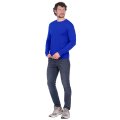 Футболка длинные рукава васильковая 160г/м2 (Х60)