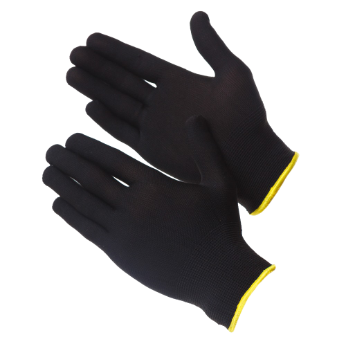 Touch Black Перчатки нейлоновые черного цвета без покрытия Touch Black Перчатки нейлоновые черного цвета без покрытия