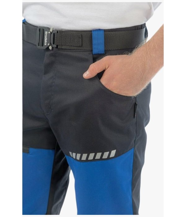 Брюки летние мужские Brodeks KS334, синий, чёрный