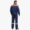 Костюм мужской Лигор-2 СОП (тк.Смесовая,210) полукомбинезон, тёмно-синий, оранжевый