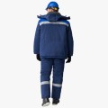 Костюм зимний мужской на пуговицах Квайл-1 СОП (тк.Смесовая,210) брюки, тёмно-синий, васильковый