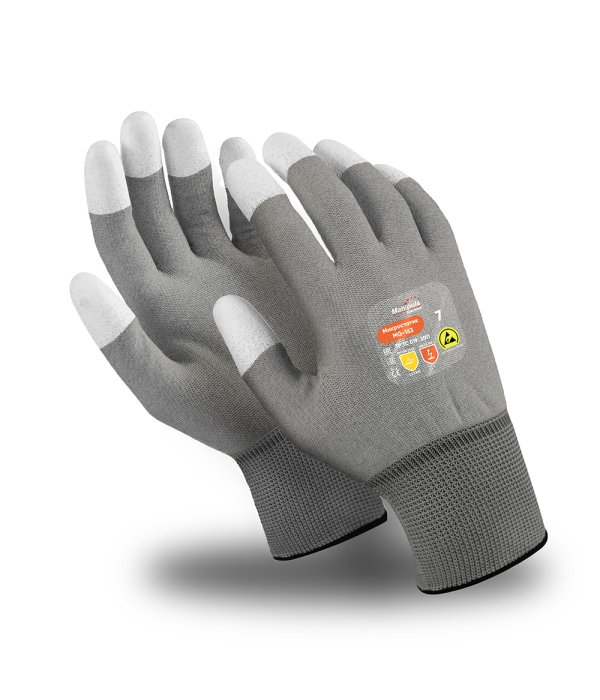 Перчатки Manipula Specialist® Микростатик (ESD) (нейл.+полиур.+медн.), MG-163