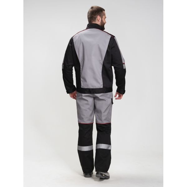 Костюм Сервис IMP, ткань Смесовая, 240 г/м2, полукомбинезон, цвет серый, чёрный