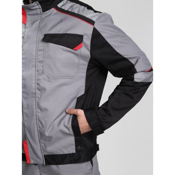 Костюм Сервис IMP, ткань Смесовая, 240 г/м2, полукомбинезон, цвет серый, чёрный