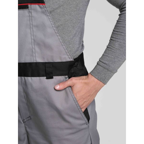 Костюм Сервис IMP, ткань Смесовая, 240 г/м2, полукомбинезон, цвет серый, чёрный