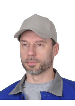 Кепка-бейсболка св.серая (пакет по 50 шт.,в упаковке 200 шт.)