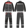 Костюм ProfLineBase-1 (тк.Твил,210) брюки, т.серый/черный/красный