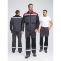 Костюм ProfLineBase-1 (тк.Твил,210) брюки, т.серый/черный/красный
