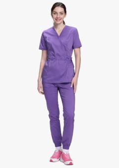 Костюм хирургический женский Модерн-004 (тк.Стрейч,120) MedLine, сиреневый