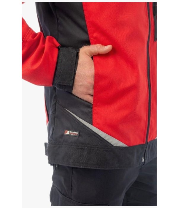 Куртка летняя мужская Brodeks KS202, красный, чёрный