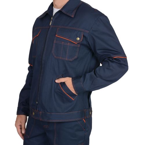 Костюм рабочий мужской "Сириус-Профи-2", куртка, брюки, 100% Х/Б, цвет синий