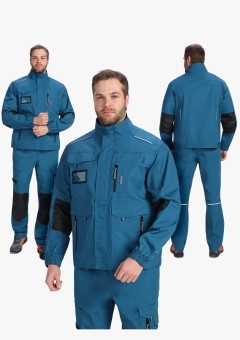 Куртка мужская ProfLineSpecialist (тк.Рип-Стоп,240), циан, чёрный