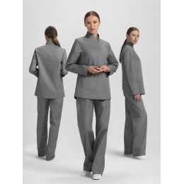 Костюм женский ХАССП-Стандарт, цвет серый, ткань Смесовая, плотность 160 г/м2
