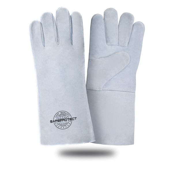 Краги спилковые Safeprotect Карелия серые, без подкладки, размер 10,5