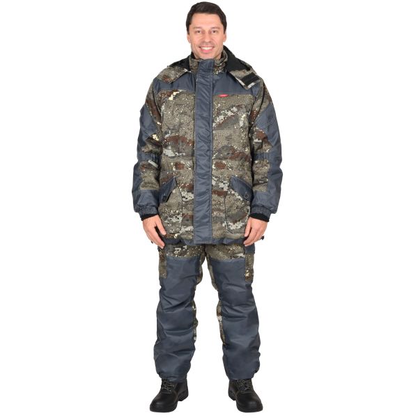 Костюм мужской зимний Сириус-Горка, куртка, брюки, цвет КМФ Питон