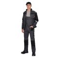 Костюм СИРИУС-МЕГА-ПРЕСТИЖ-Л куртка, п/к, темно-серый с черным, 245 г/м2, 65% ПЭ, 35% ХБ
