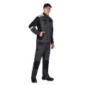 Костюм СИРИУС-МЕГА-ПРЕСТИЖ-Л куртка, п/к, темно-серый с черным, 245 г/м2, 65% ПЭ, 35% ХБ