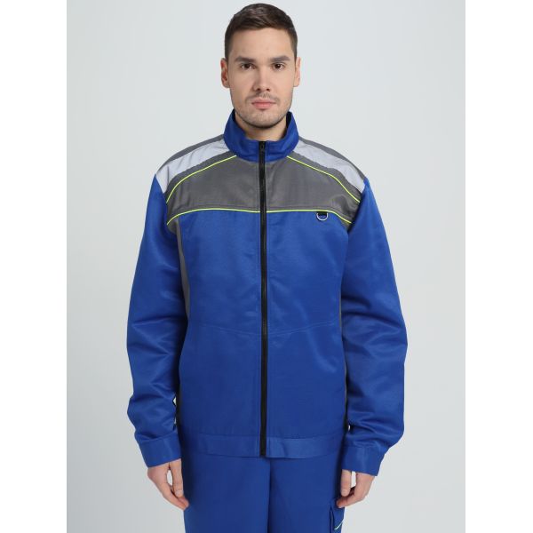 Костюм Практик-2 СОП CH, ткань Смесовая, 210 г/м2, полукомбинезон, цвет васильковый, серый